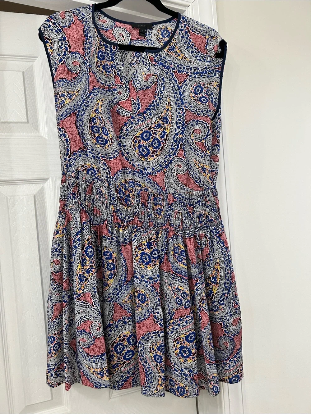 J. Crew Silk Sleeveless Paisley Print Dress